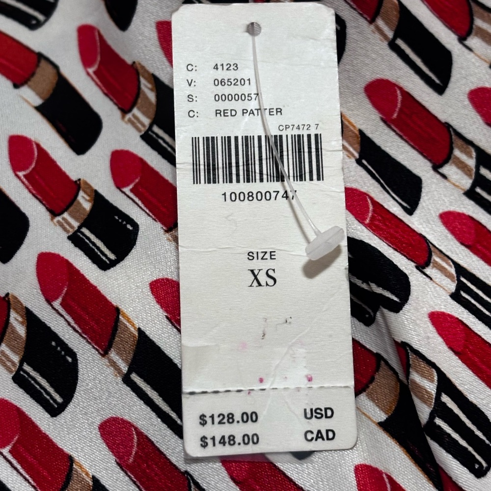 Anthropologie The Tilda Pants: Printed Lipstick Edition Size X-Small - Picture 10 of 10